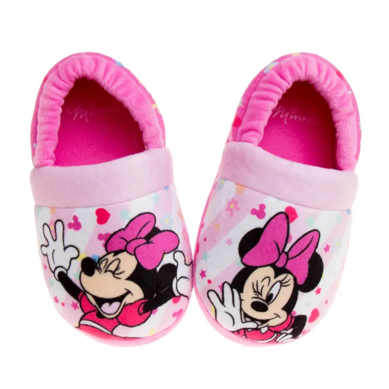 Disney Minnie Mouse "Happy Go Lucky" Girls' Dual Sizes Slippers sold by Zulily