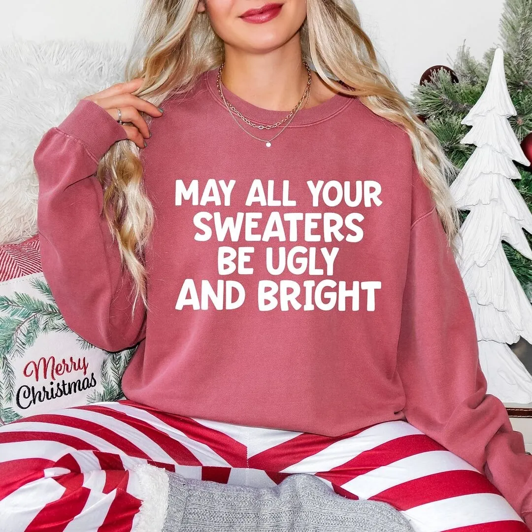 Sweaters Be Ugly and Bright Garment Dyed Sweatshirt sold by Zulily product image thumbnail 3