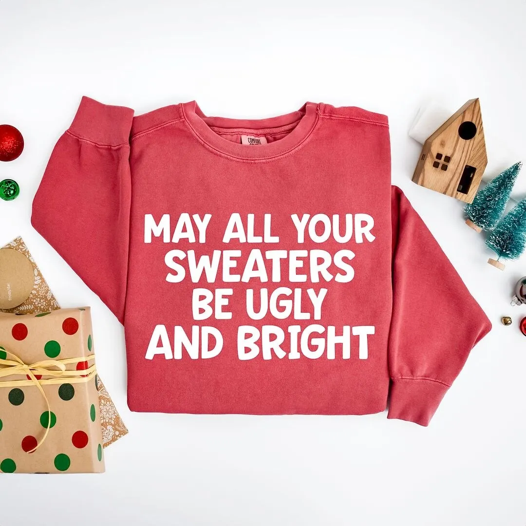 Sweaters Be Ugly and Bright Garment Dyed Sweatshirt sold by Zulily