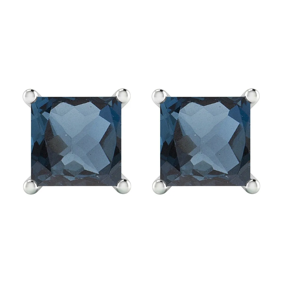 Sterling Silver 2.75Ct Natural London Blue Topaz Stud Earrings sold by Zulily product image thumbnail 2