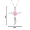 Sterling Silver Natural Pink Opal Cross Pendant sold by Zulily