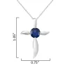 Sterling Silver Blue Sapphire Cross Pendant sold by Zulily