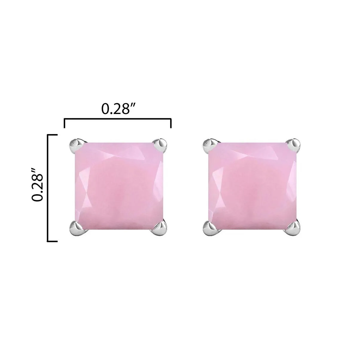 2.00Ct Pink Opal Stud Earrings in Sterling Silver sold by Zulily product image thumbnail 5
