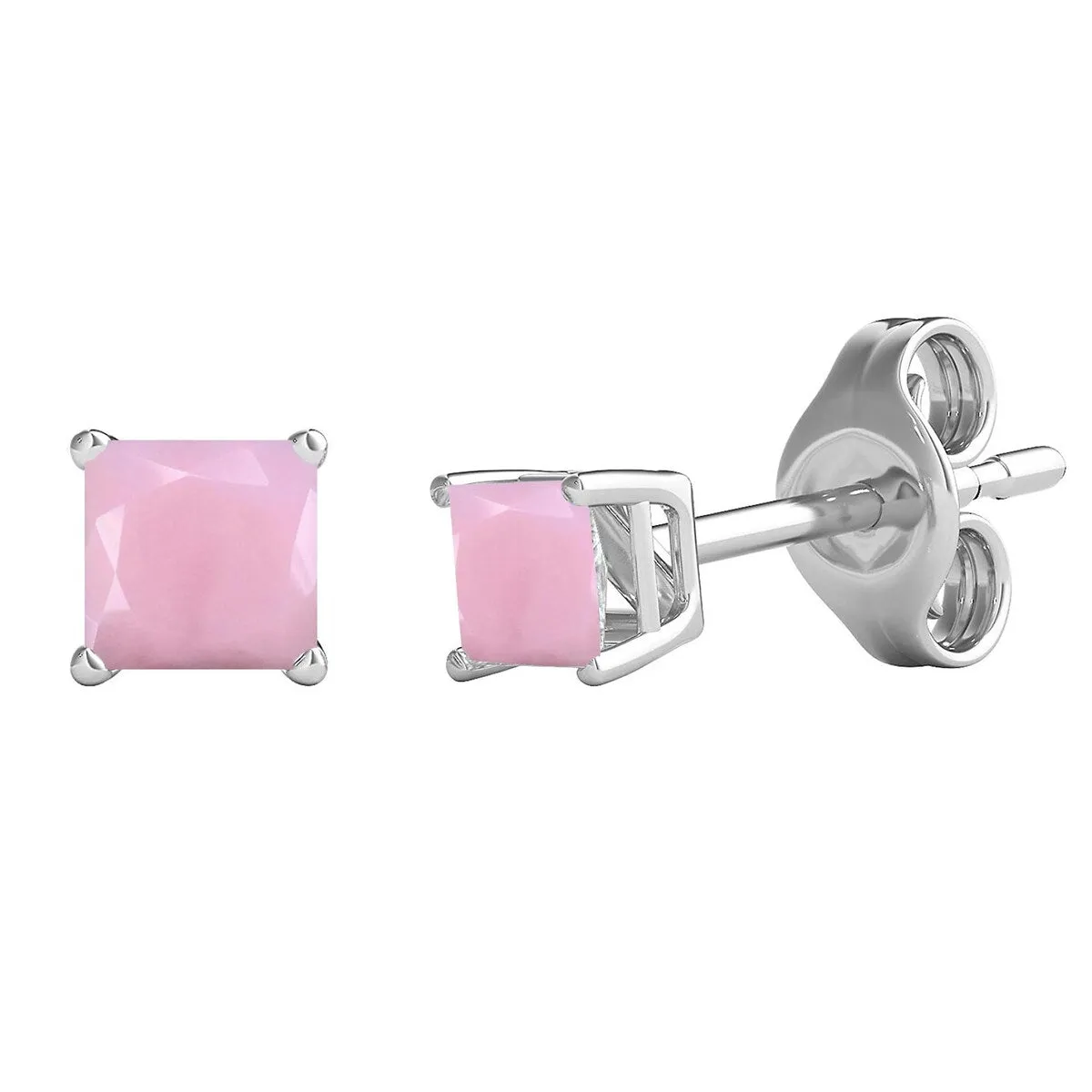 2.00Ct Pink Opal Stud Earrings in Sterling Silver sold by Zulily product image thumbnail 4