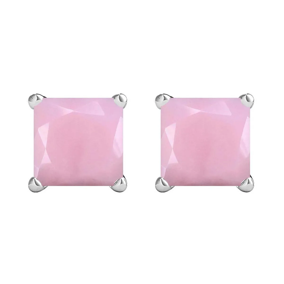 2.00Ct Pink Opal Stud Earrings in Sterling Silver sold by Zulily product image thumbnail 3