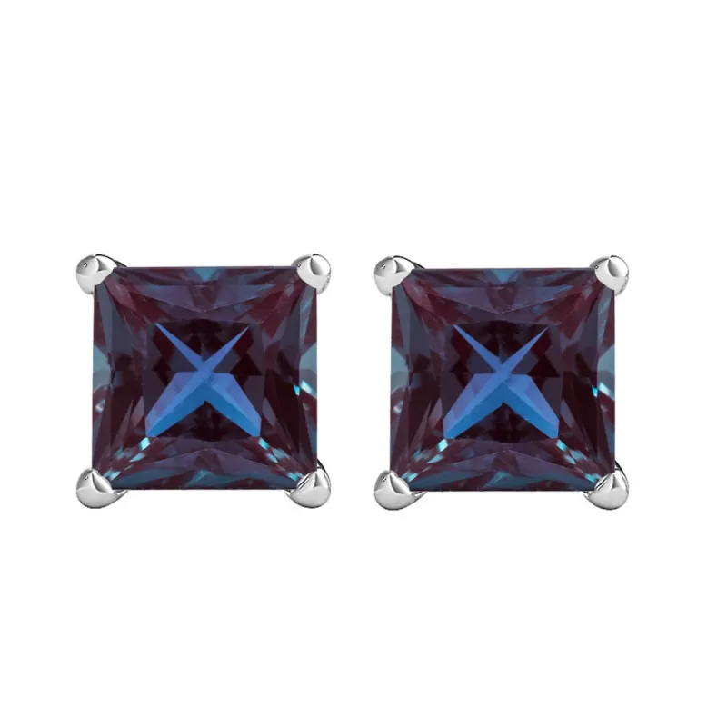 Sterling Silver 2.75Ct Color Changing Alexandrite Stud Earrings sold by Zulily