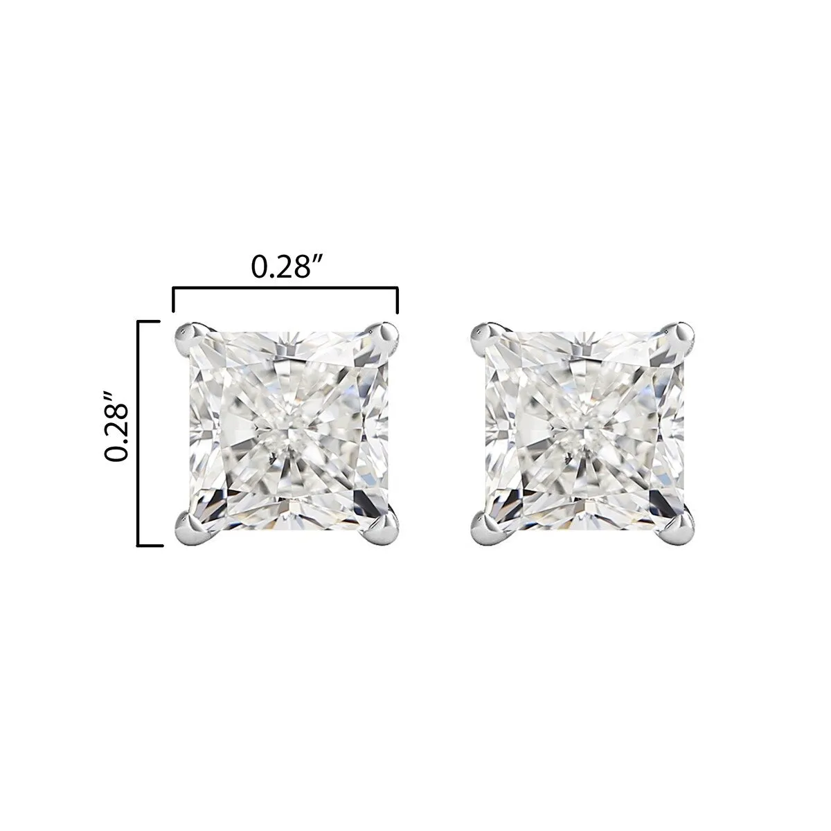 2.60Ct Moissainte Sterling Silver Stud Earrings for Women Gifts sold by Zulily product image thumbnail 3