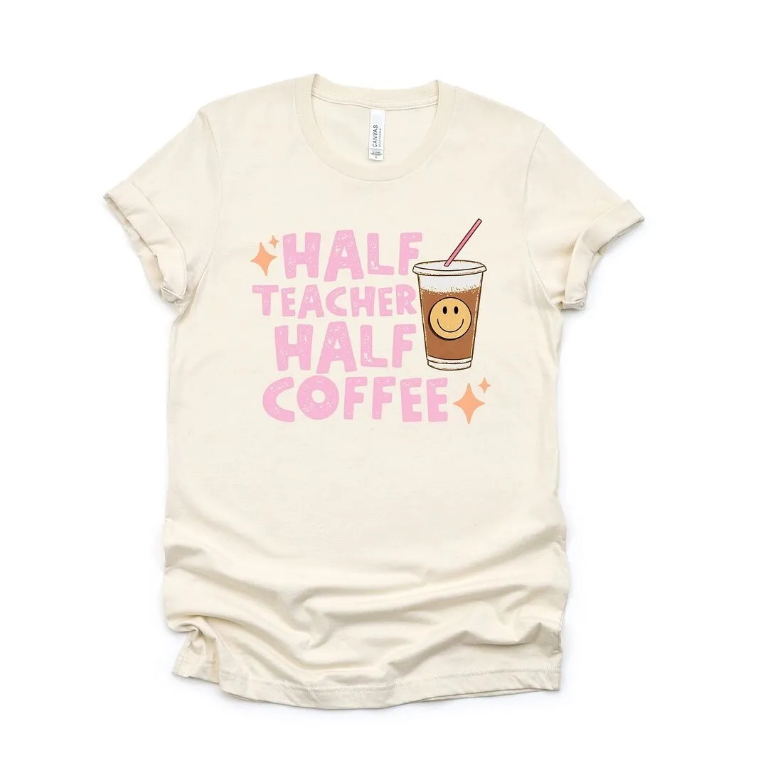 Half Teacher Half Coffee Short Sleeve Tee sold by Zulily product image thumbnail 2