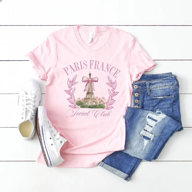 Coquette Paris Social Club Short Sleeve Crewnneck Tee sold by Zulily