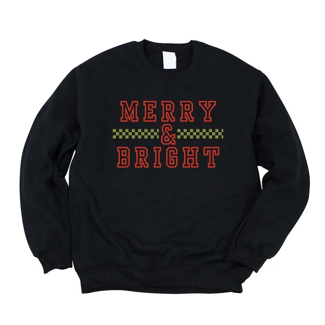 Merry And Bright Checkered Graphic Sweatshirt sold by Zulily product image thumbnail 2