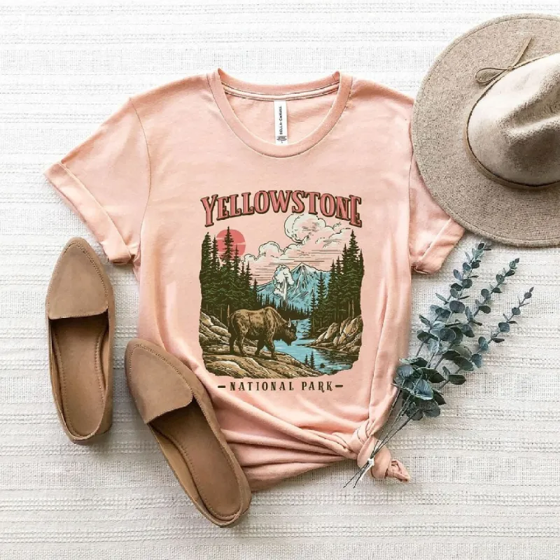 Yellowstone National Park Buffalo Short Sleeve Tee sold by Zulily