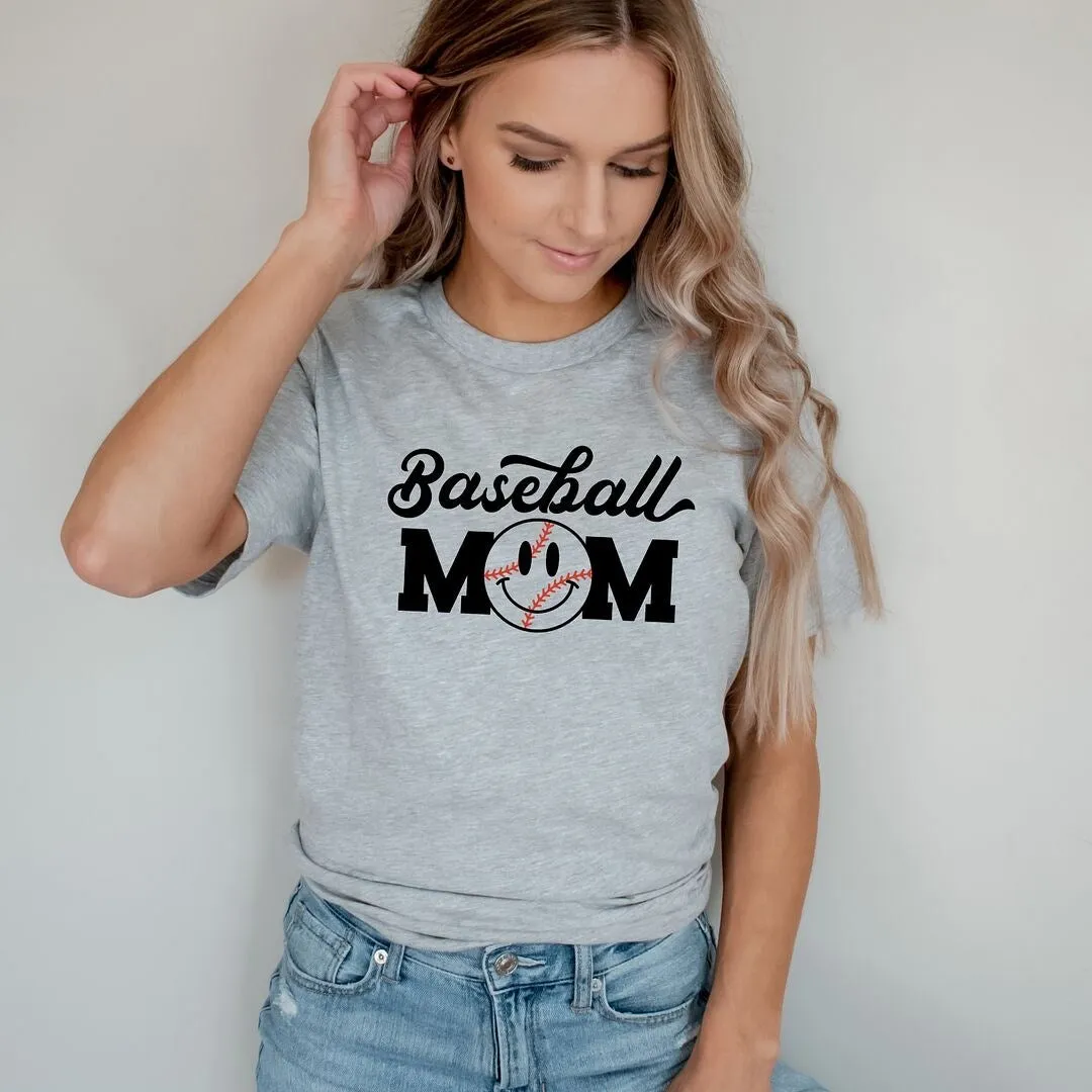 Baseball Mom Smiley Face Short Sleeve Crewnneck Tee sold by Zulily product image thumbnail 3