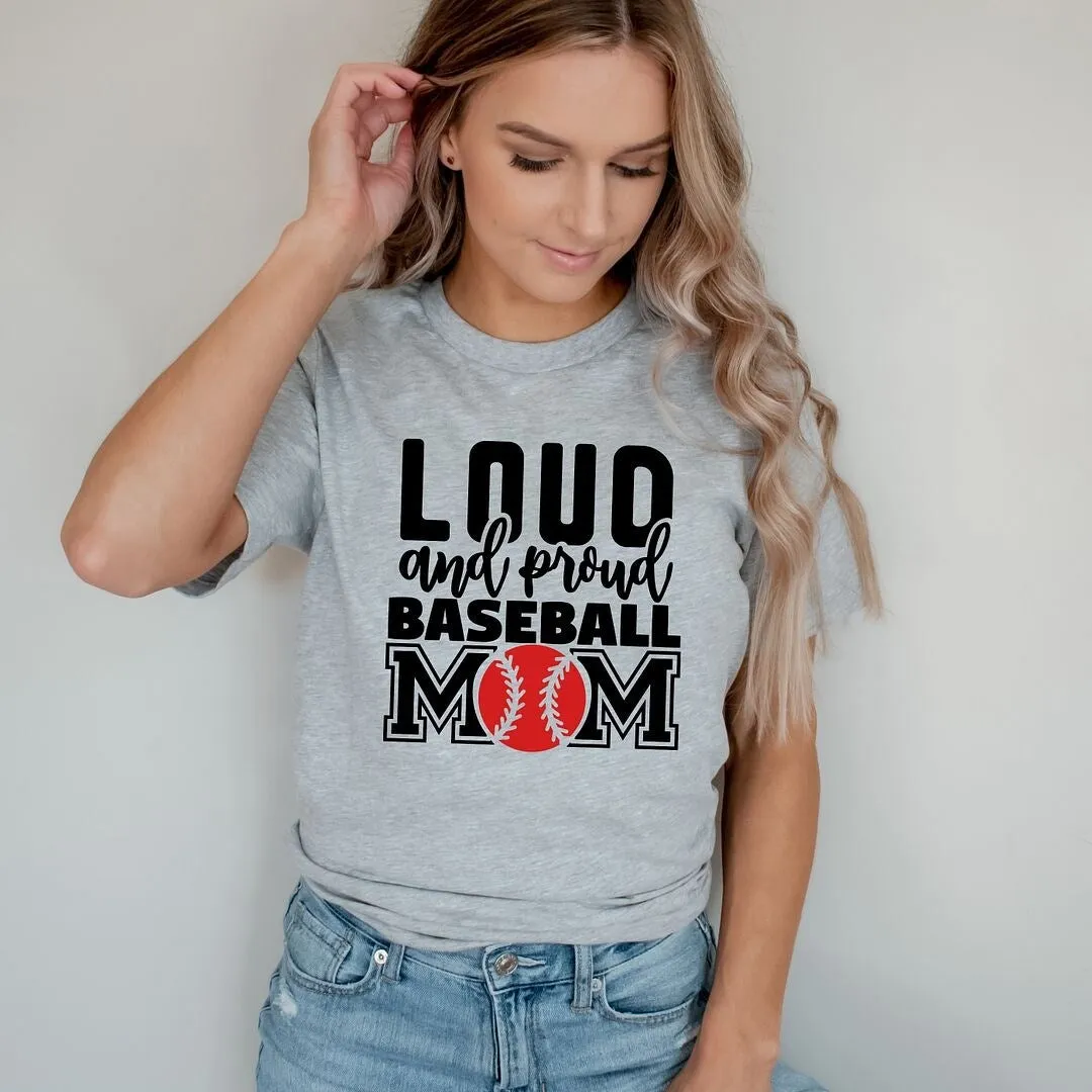 Loud and Proud Baseball Mom Short Sleeve Crewnneck Tee sold by Zulily product image thumbnail 3