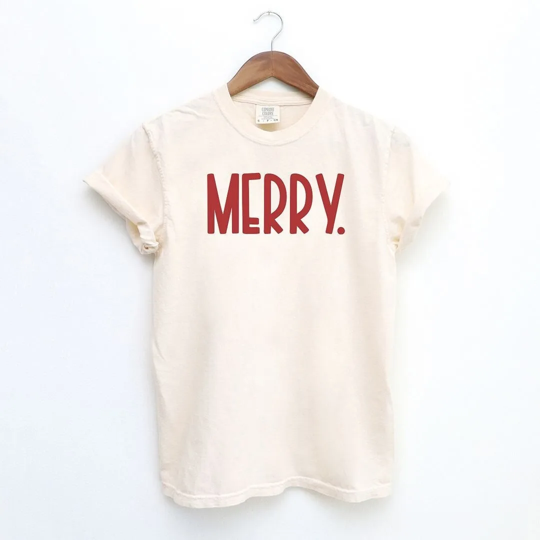 Merry Bold Word Garment Dyed Tee sold by Zulily product image thumbnail 2