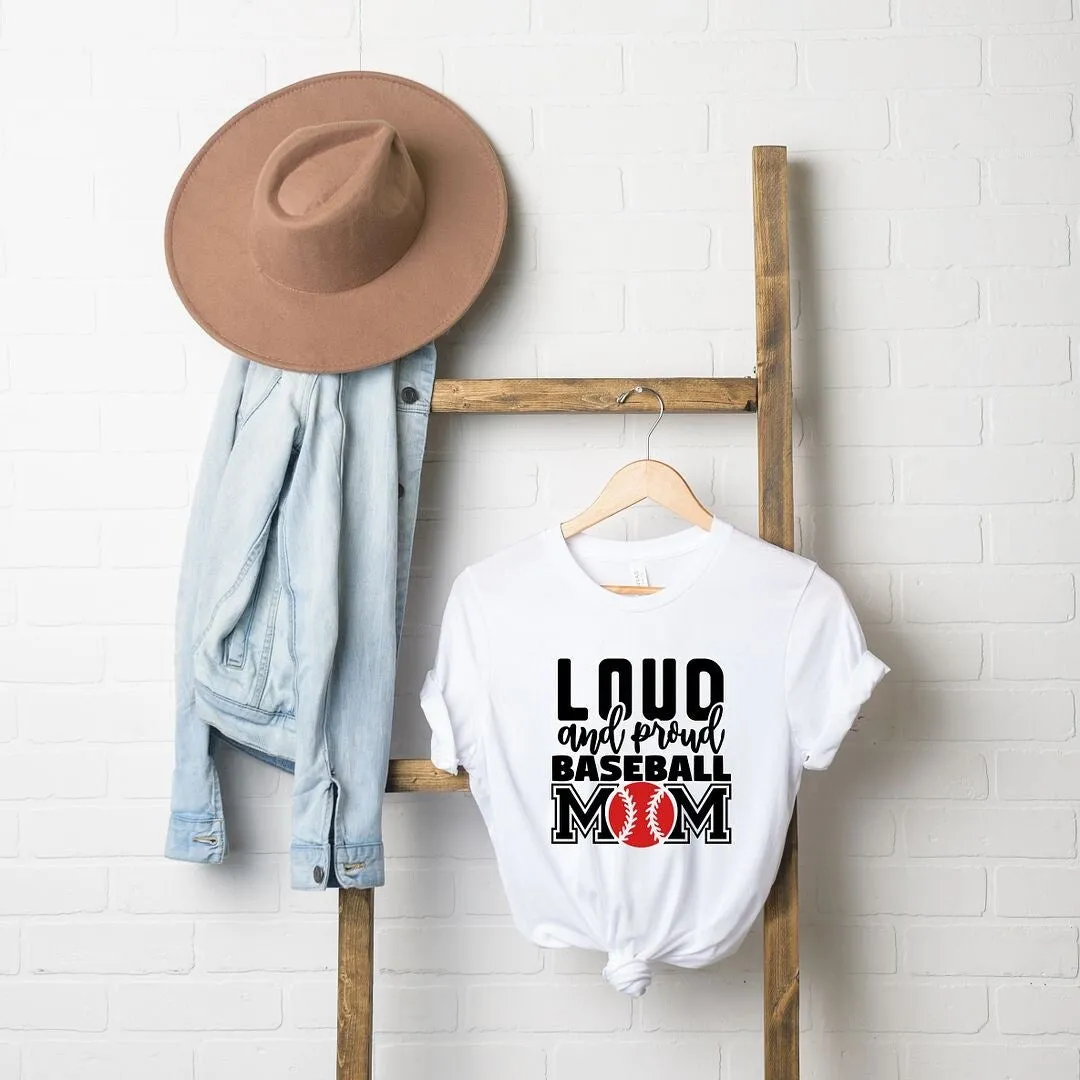 Loud and Proud Baseball Mom Short Sleeve Crewnneck Tee sold by Zulily