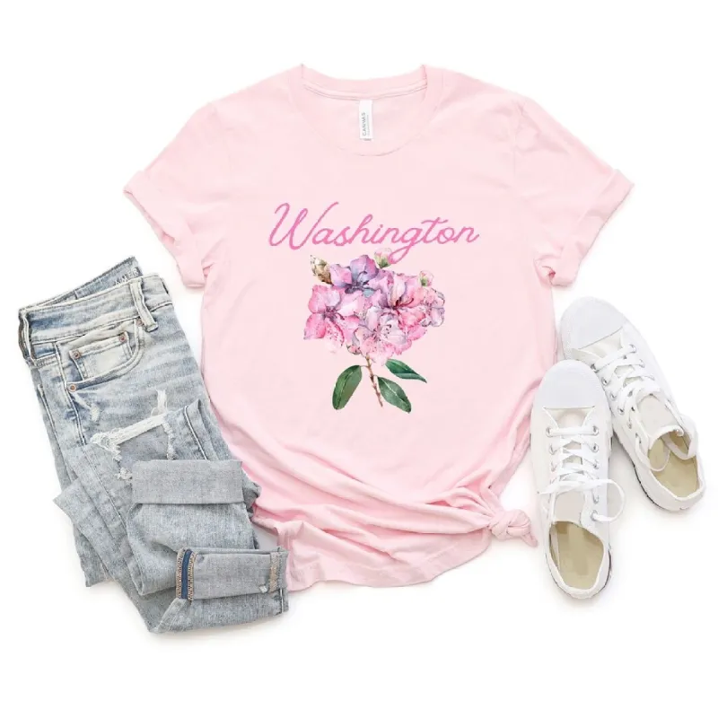 Washington Flower Colorful Short Sleeve Tee sold by Zulily
