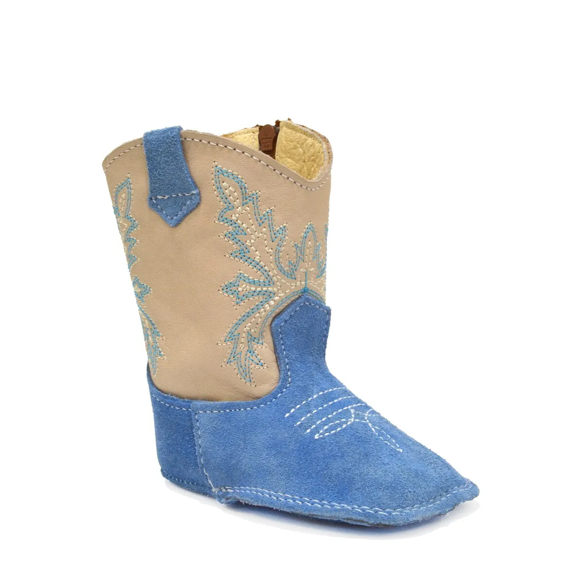 RedHawk Boot Co. Little Cowpokes Wide Square Toe Booties in Sky sold by Zulily product image thumbnail 2