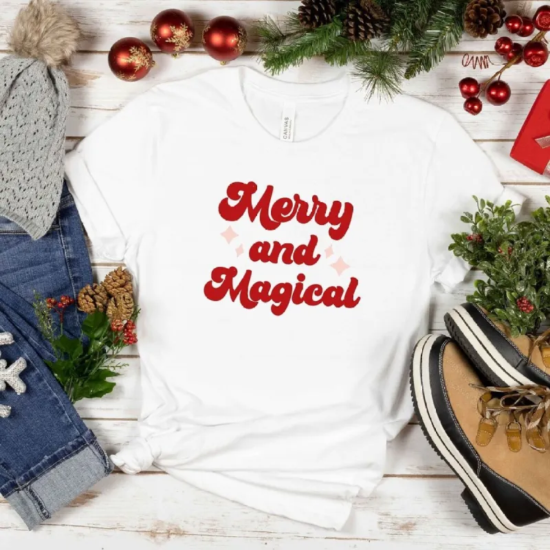 Merry And Magical Short Sleeve Crewnneck Tee sold by Zulily