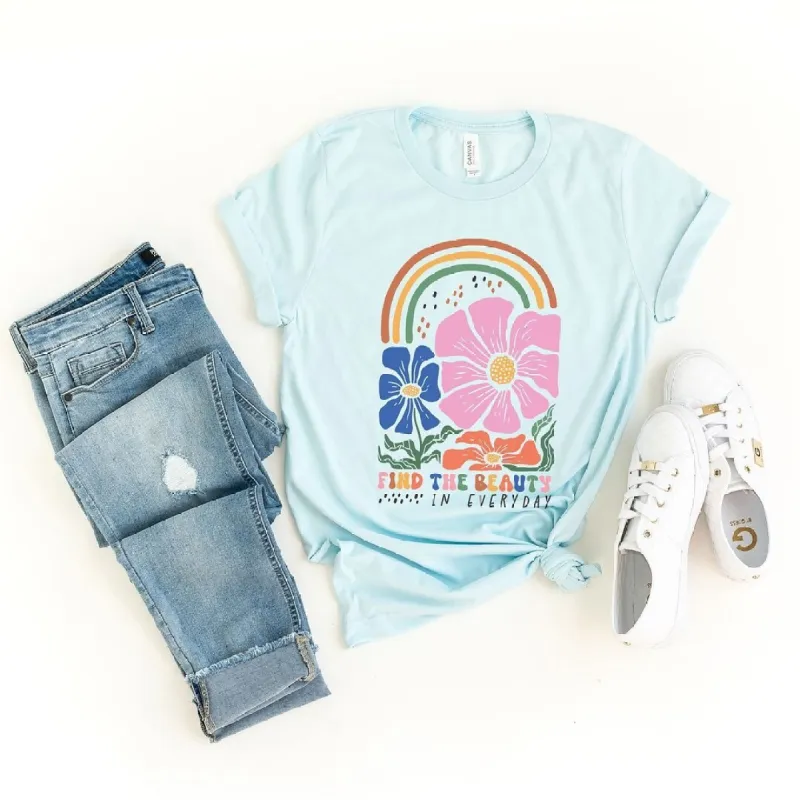 Boho Rainbow Find Beauty Short Sleeve Tee sold by Zulily