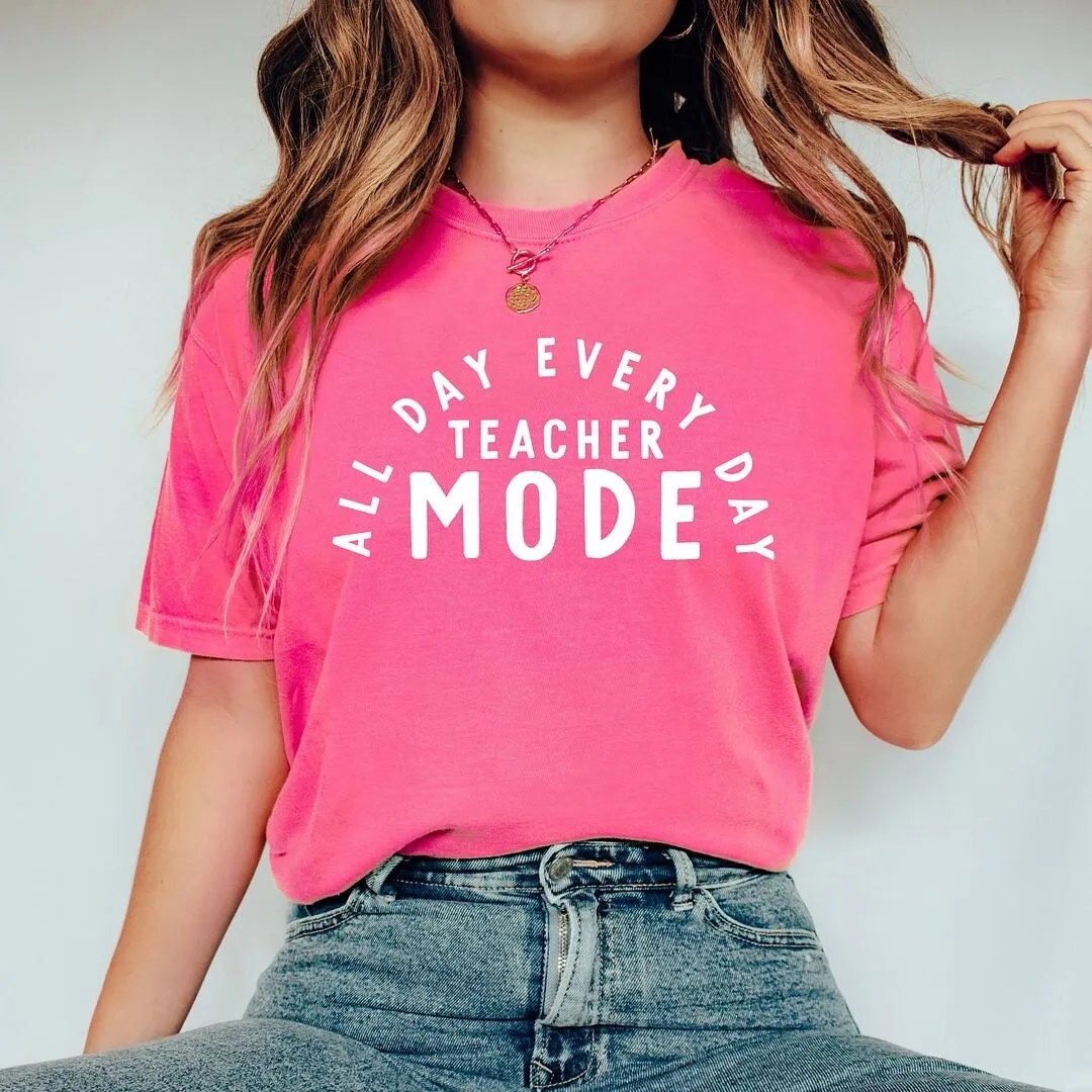 Teacher Mode All Day Garment Dyed Tee sold by Zulily product image thumbnail 3