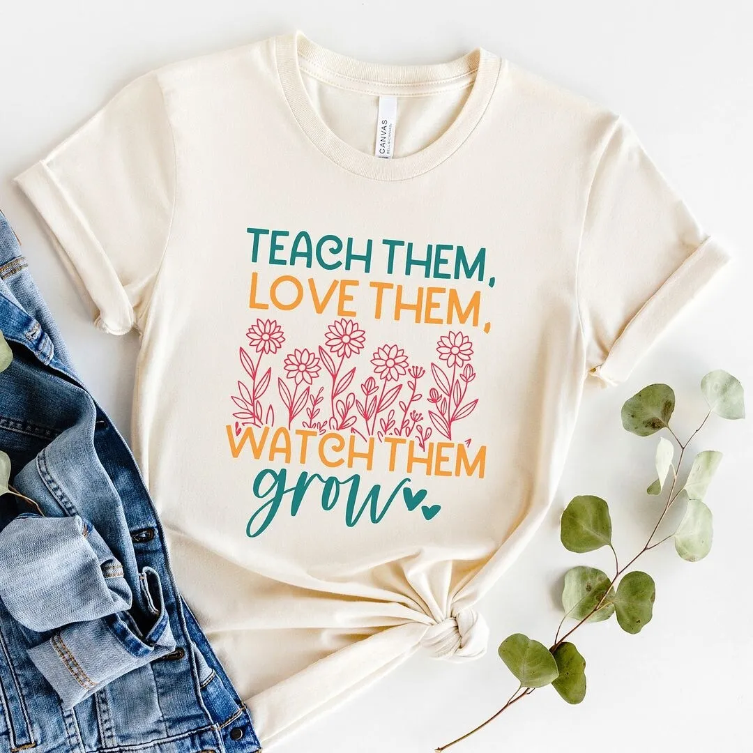 Watch Them Grow Flower Garden Short Sleeve Crewnneck Tee sold by Zulily