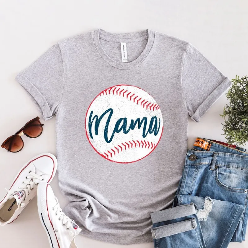 Mama Baseball Short Sleeve Crewnneck Tee sold by Zulily