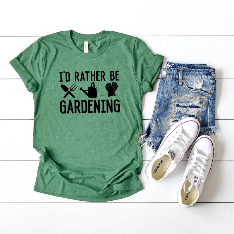 I'd Rather Be Gardening Short Sleeve Tee sold by Zulily