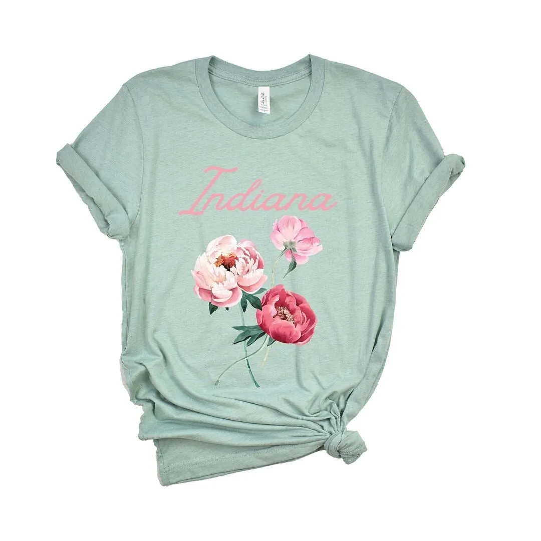 Indiana Flower Colorful Short Sleeve Tee sold by Zulily product image thumbnail 2