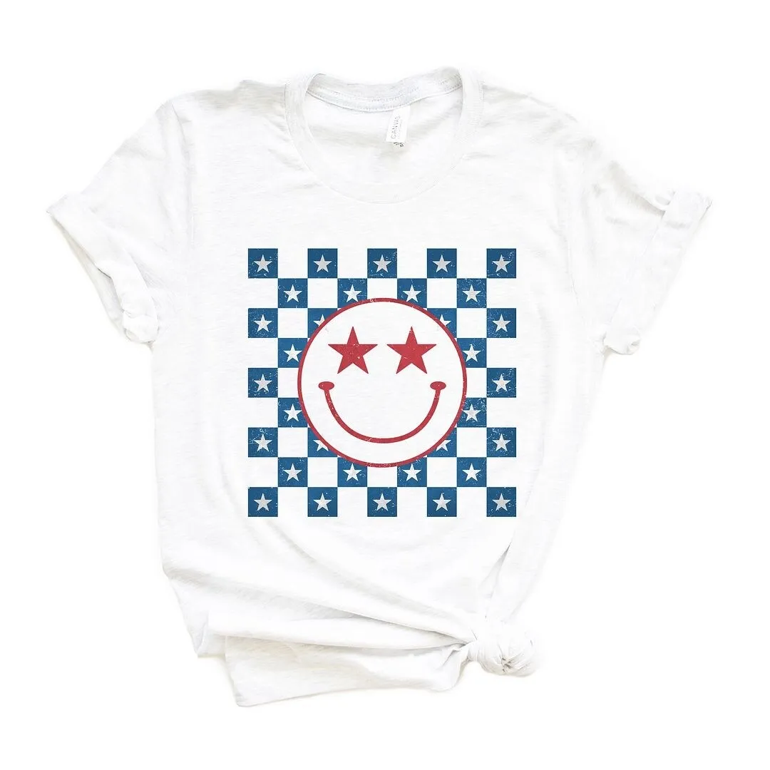 Patriotic Smiley Stars Short Sleeve Crewnneck Tee sold by Zulily product image thumbnail 2