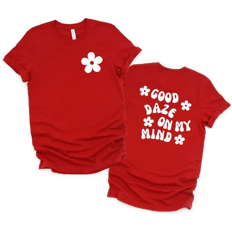 Good Daze On My Mind Flowers Front & Back Short Sleeve Tee sold by Zulily