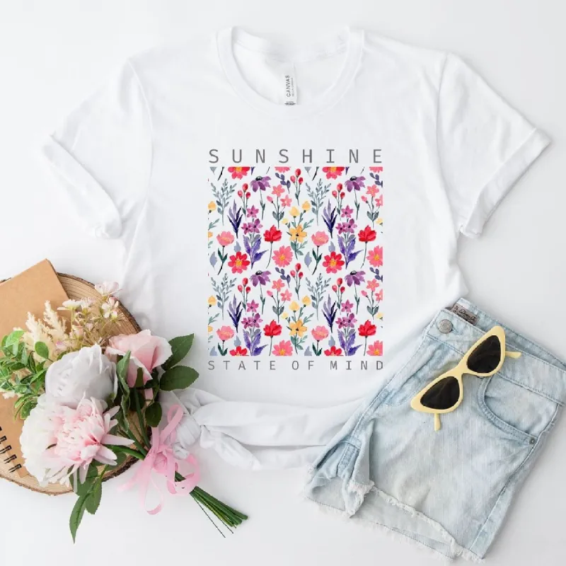 Sunshine State Of Mind Flowers Short Sleeve Tee sold by Zulily