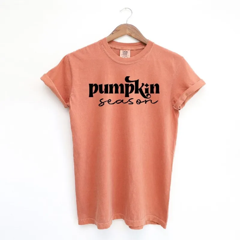 Pumpkin Season Cursive Garment Dyed Tee sold by Zulily