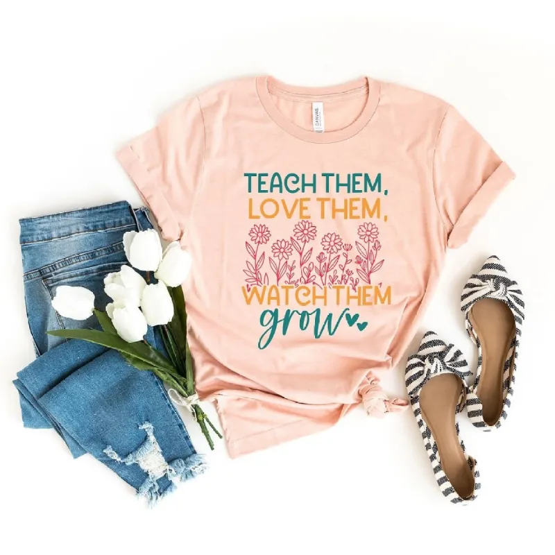 Watch Them Grow Flower Garden Short Sleeve Crewnneck Tee sold by Zulily