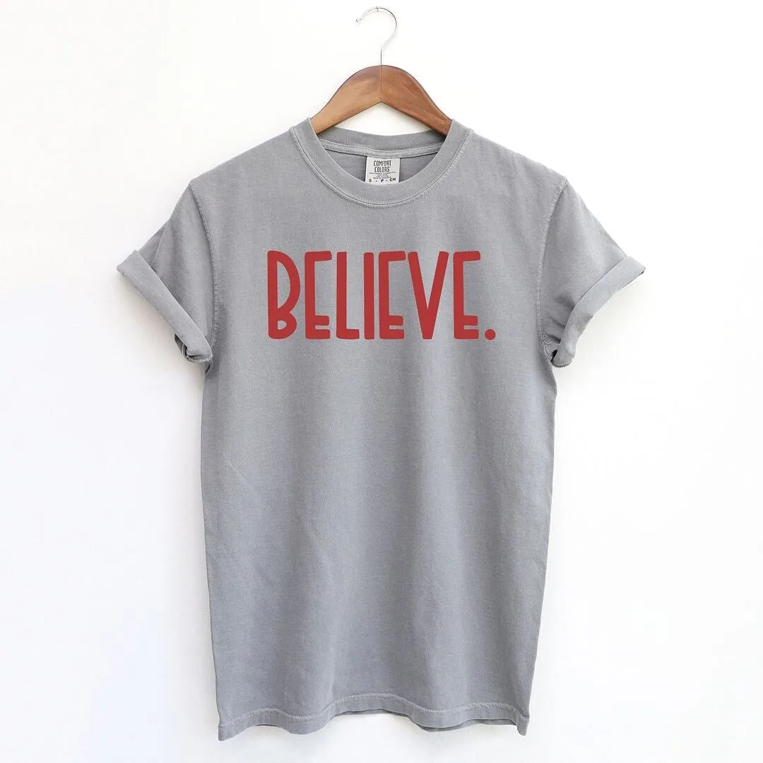 Believe Bold Garment Dyed Tee sold by Zulily