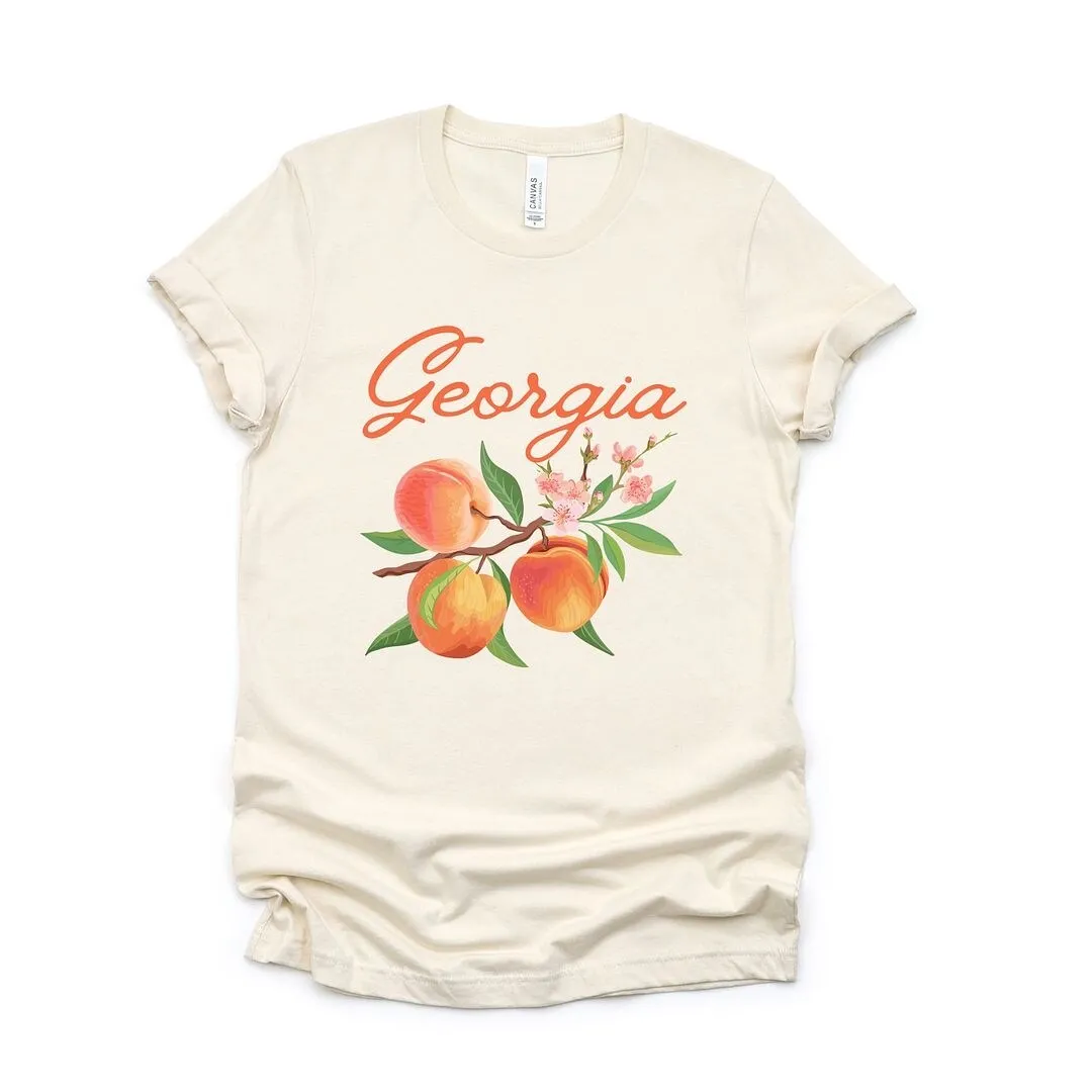 Georgia Peach Flower Short Sleeve Tee sold by Zulily product image thumbnail 2