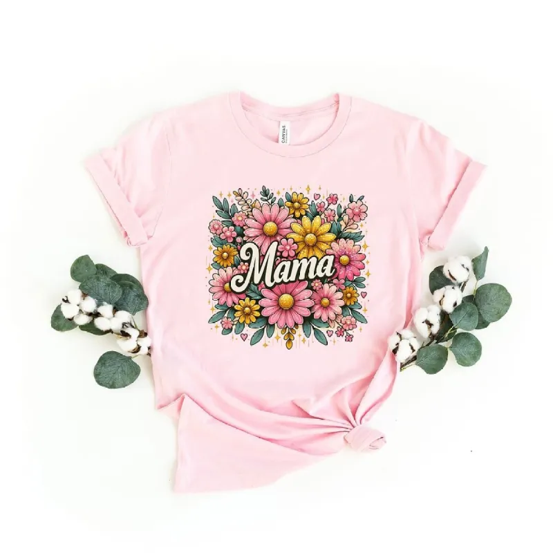 Mama Flower Collage Short Sleeve Crewnneck Tee sold by Zulily