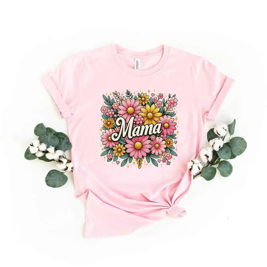 Mama Flower Collage Short Sleeve Crewnneck Tee sold by Zulily