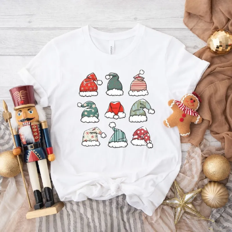 Santa Hat Chart Short Sleeve Crewnneck Tee sold by Zulily