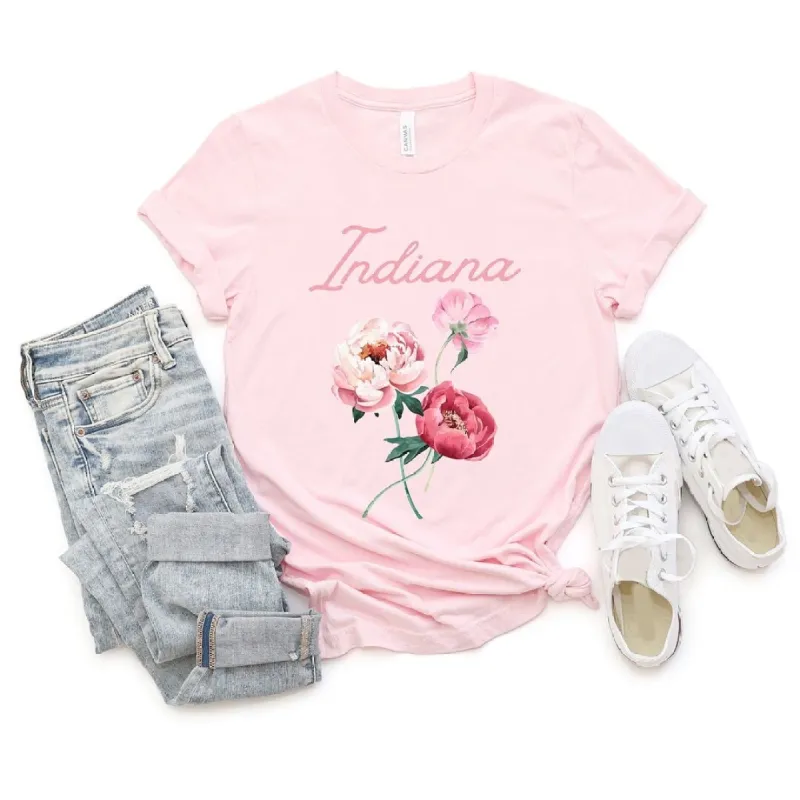 Indiana Flower Colorful Short Sleeve Tee sold by Zulily