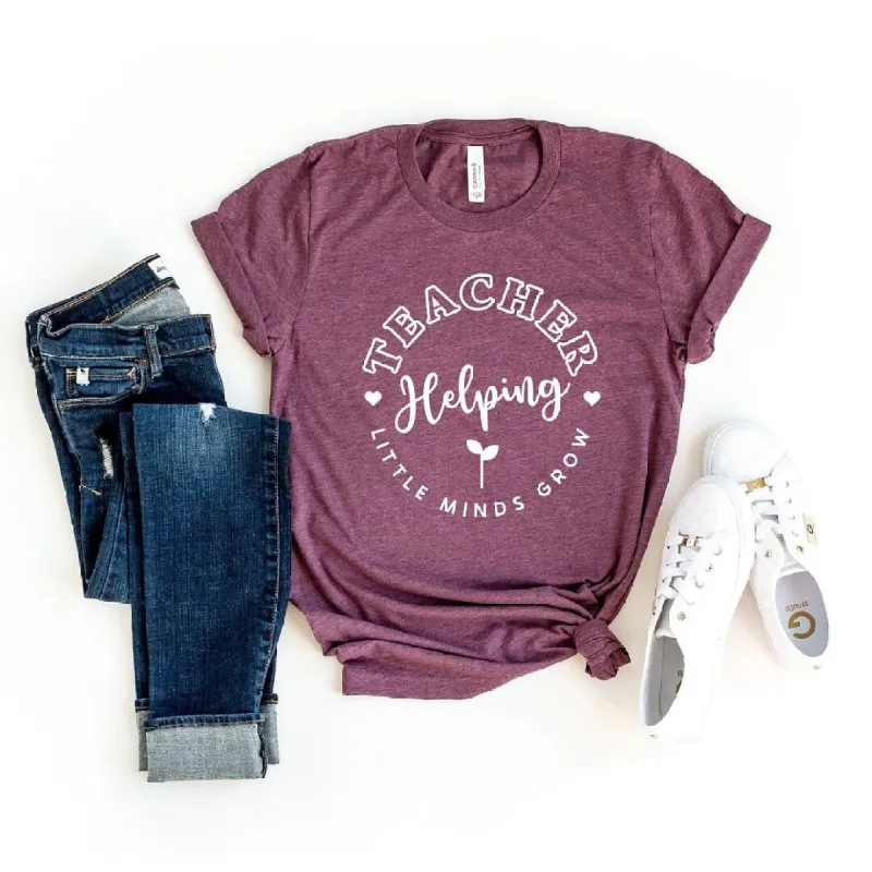 Helping Little Minds Grow Circle Short Sleeve Crewnneck Tee sold by Zulily