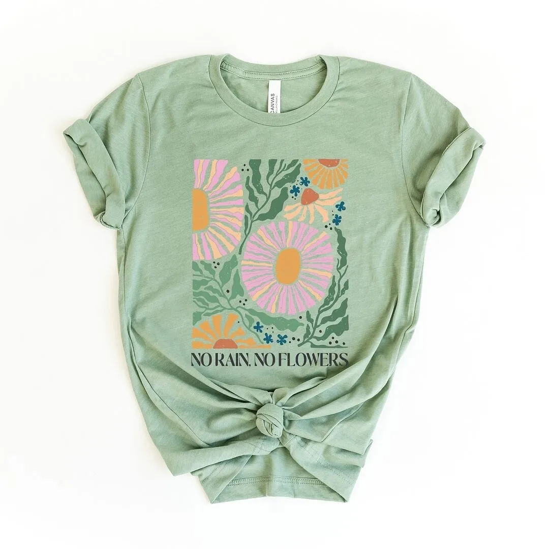 Boho No Rain No Flowers Short Sleeve Tee sold by Zulily product image thumbnail 2