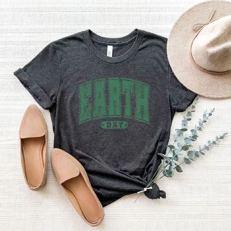 Earth Day Varsity Short Sleeve Crewnneck Tee sold by Zulily