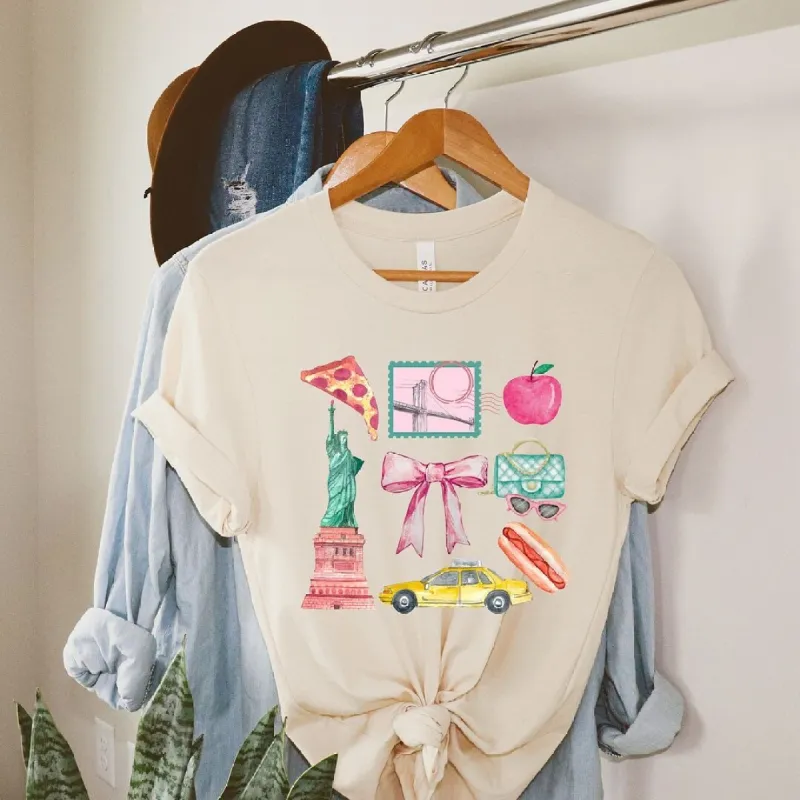 Coquette New York Collage Short Sleeve Crewnneck Tee sold by Zulily