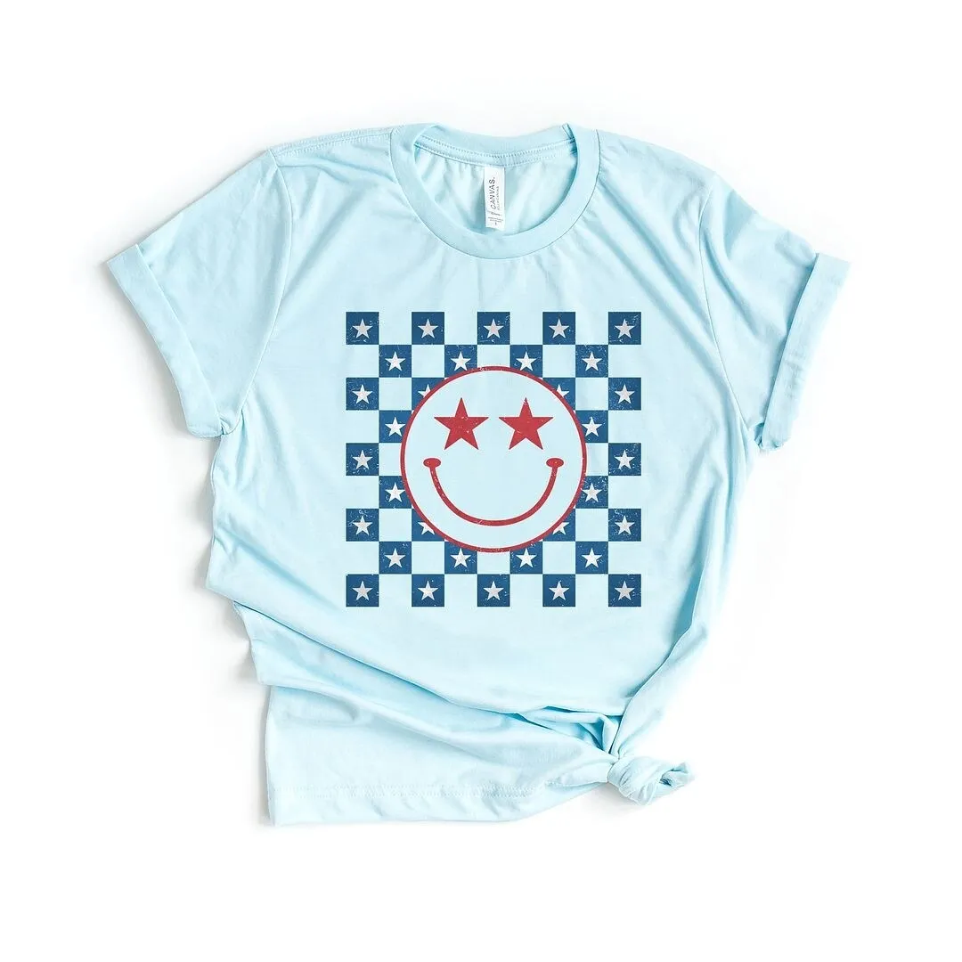Patriotic Smiley Stars Short Sleeve Crewnneck Tee sold by Zulily product image thumbnail 2