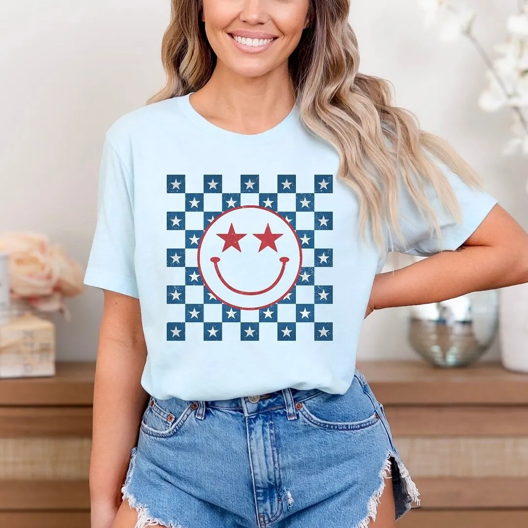 Patriotic Smiley Stars Short Sleeve Crewnneck Tee sold by Zulily product image thumbnail 3