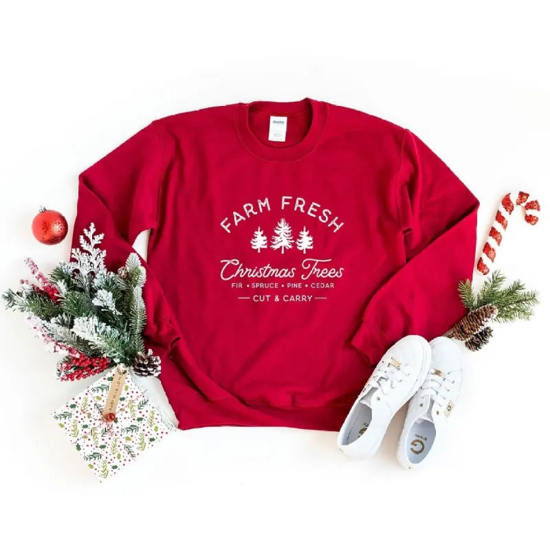 Farm Fresh Christmas Trees Graphic Sweatshirt sold by Zulily