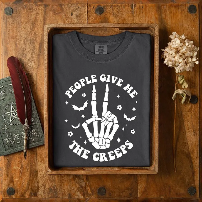 People Give Me The Creeps Garment Dyed Tee sold by Zulily