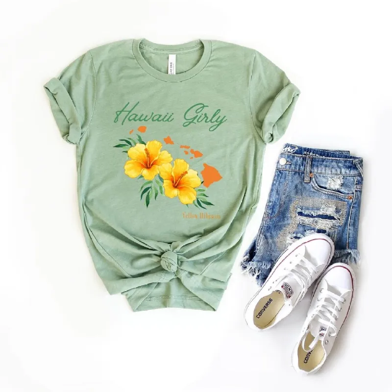 Hawaii Girly Flower Short Sleeve Tee sold by Zulily