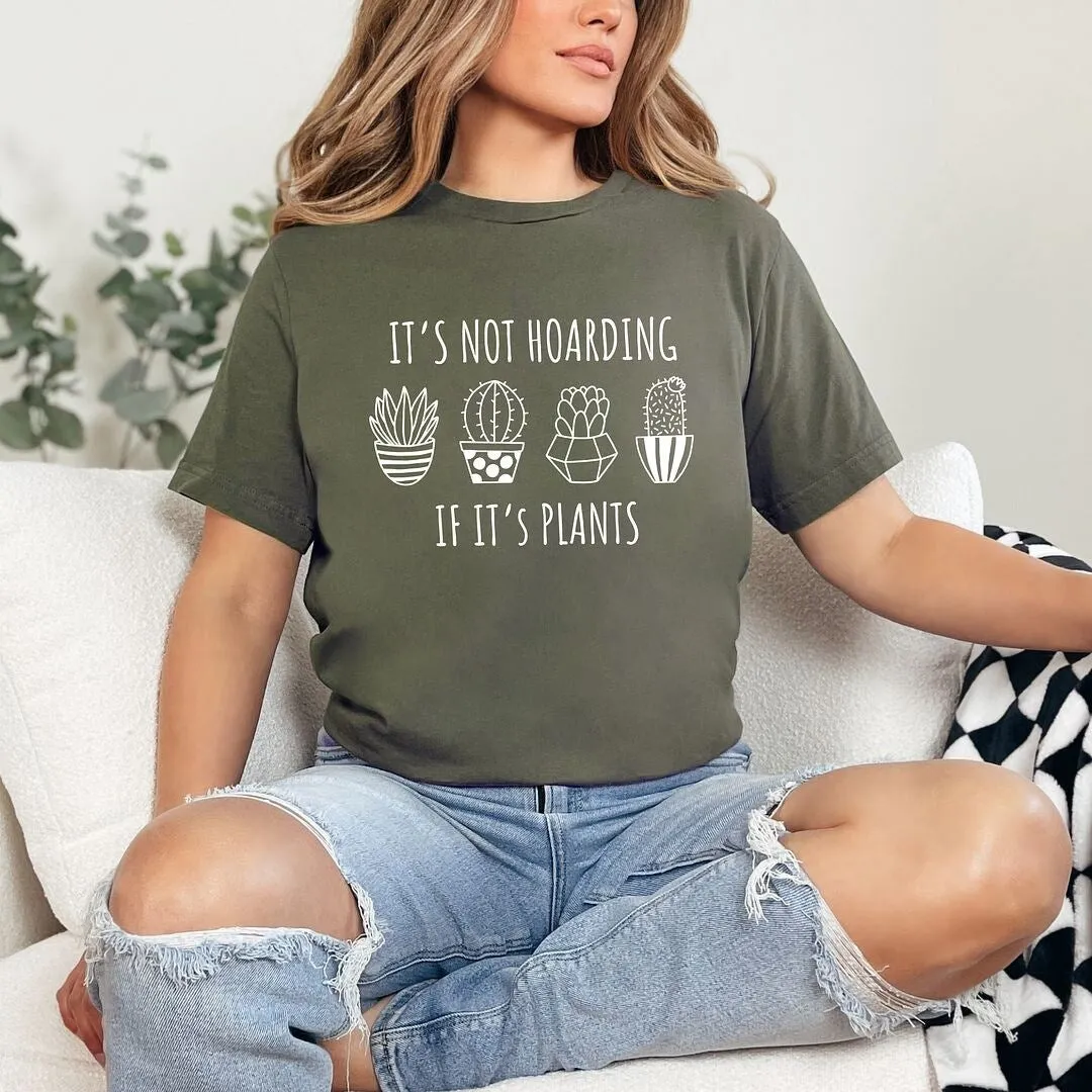 It's Not Hoarding If It's Plants Short Sleeve Tee sold by Zulily product image thumbnail 3
