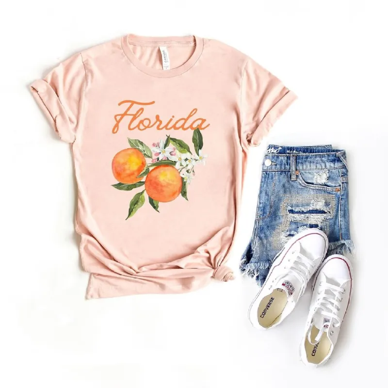 Florida Flower Colorful Short Sleeve Tee sold by Zulily